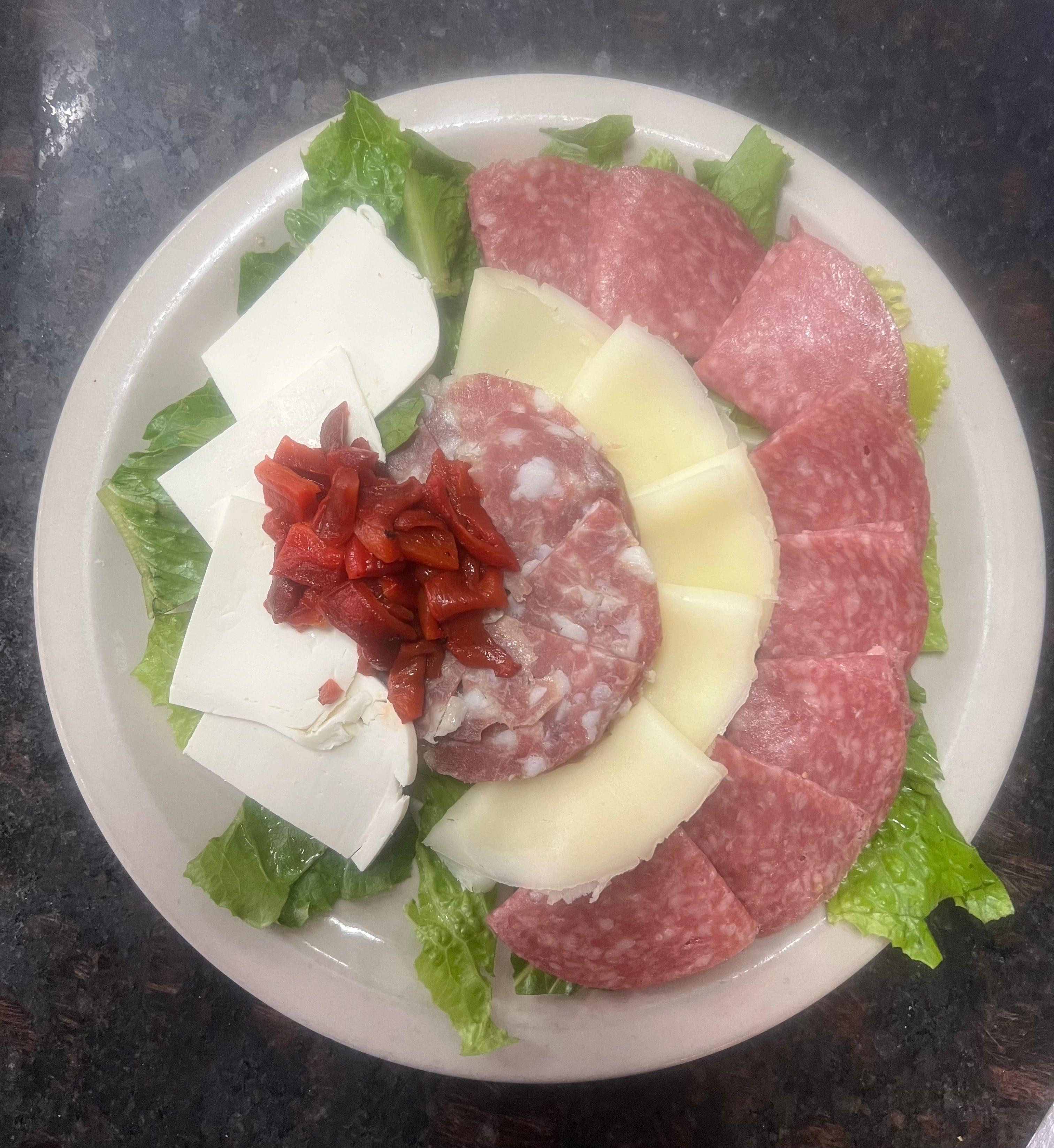 Fresh Mozzarella, Tomato & Basil Salad.